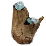 Molton Glass Candle Double Holder on Wood - immagine 7