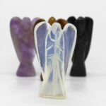 Hand Carved Gemstone Angel - Opalite - immagine 3