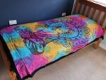 Single Cotton Bedspread + Wall Hanging -  Peaceful Buddha 130cm x 200cm - immagine 4
