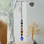 Hanging Chakra Stone  Pendant - Hamsa - immagine 2
