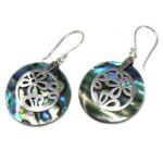Shell & Silver Earrings - Flowers - Abalone - immagine 2