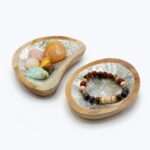 Set of 4 Teak Mini Bowls with Shell Decor (assorted) - immagine 3