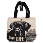 Nomad Sari Iconic Classic Tote Bag - It's a Dogs Life - White 10oz