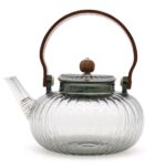 Glass Infuser Teapot - Charcoal Ribbed Pearl - 950ml - immagine 2
