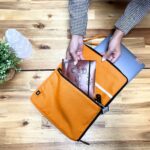 Canvas Travel Laptop Pouch - Orange - 24x33cm - immagine 2