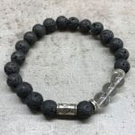 Lava Stone Bracelet - Tribal Rock Quartz - immagine 2