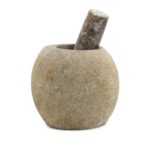 Natural Riverstone Decorative Pestle & Motar- Large (aprox 15x12cm) - immagine 4
