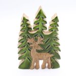 Lost in the Forrest -  Stag in the Forrest 3D Wooden Decoration - 25x15cm - immagine 5