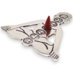 Polished Aluminum Seven Chakra Yoga Incense Holder 12x12cm - immagine 3
