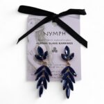 Royal Blue - Vintage Glass - Long Drop - Earrings - immagine 3