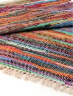 155 x 90cm Luxury Rag Rug - Natural - immagine 2