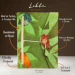 Lokta Bold Floral Notebook – Large (21x15cm) – 45 Leaves – Includes Bookmark – Moss Green - immagine 2