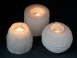 Selenite Cylinder Candle Holder - 8 cm - immagine 4