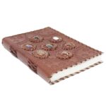Leather Chakra Stone Notebook (22.5x15cm) - immagine 3