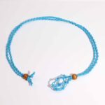 Crystal Gemstone Necklace Cord 45cm/18inch - Blue - immagine 2