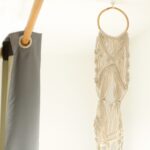 Macrame Pot Holder - Long With Ratten Hoop - immagine 2