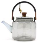 Glass Infuser Teapot - With Steamer System Charcoal  - 1000ml - immagine 2