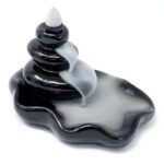 Back Flow Incense Burner - Large Pebbles into Pool - immagine 2