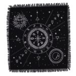 Esoteric Fringed Altar Cloth -  Moon & Sun Chart