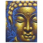 Buddah Painting - Gold Face & Lotus Flower - immagine 5