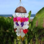 Coconut & Capiz Windchimes - Big Hearts - 40cm - immagine 3