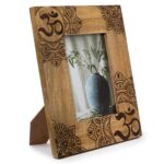 Lrg Mango Wood Picture Frame (for 13x18cm) 28x23x2cm - Mandala - Black