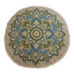 Large Mandala Roundy Art (180cm) - Yellow & Blue - immagine 4