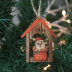 Pack of 2 Christmas Wooden Craft Decoration - Xmas Santa Gift - immagine 5