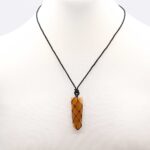 Laced Gemstone Flat Point Pendant - Golden Quartz - immagine 3