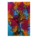 Single Cotton Bedspread + Wall Hanging -   Winter Tree - immagine 2