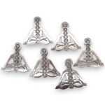 Polished Aluminum Seven Chakra Yoga Incense Holder 12x12cm - immagine 5