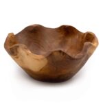 Medium Smooth Teakwood Fruit Bowl - 21x9cm - immagine 2