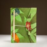 Lokta Bold Floral Notebook – Large (21x15cm) – 45 Leaves – Includes Bookmark – Moss Green - immagine 4