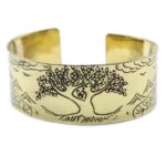Brass Tibetan Mantra Bracelet - Tree of Life - immagine 2