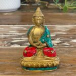 Brass Buddha Figure - Blessing - 7.5cm - immagine 6