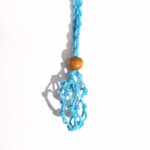 Crystal Gemstone Necklace Cord 45cm/18inch - Blue - immagine 5
