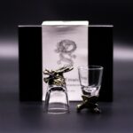 Gift Set of 6 Shot Glasses (50ml) - Wild Forest Creatures - Antique Bronze - immagine 4