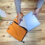 Canvas Large Laptop Pouch - Orange - 30x40cm - immagine 2