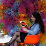 Single Cotton Bedspread + Wall Hanging -   Winter Tree