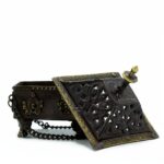 Brass Tibetan Burner - Eight Symbols Square Hanging Pot - immagine 3