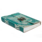 Leather Green Peace with Lock Notebook (18x13 cm) - immagine 10