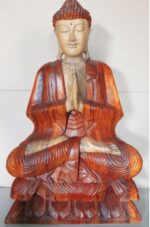 Hand Carved Buddha Statue - 80cm Welcome - immagine 2