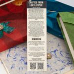 Lokta Patchwork Notebook – Large (21x15cm) – 45 Leaves – Includes Bookmark – Multi Colour - immagine 3
