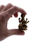 Brass Miniature Gods - Sarswati (52gms)  - 49mm - immagine 5