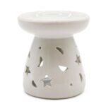 Lrg Classic White Oil Burner - Moon & Star - immagine 3