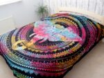 Double Cotton Bedspread + Wall Hanging - Elephant Head 230cm x 200cm - immagine 4