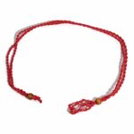 Crystal Gemstone Necklace Cord 45cm/18inch - Red - immagine 6