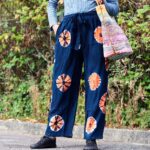 Japanese Style Lounge Pants - Blue & Orange - M - immagine 9