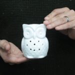 Classic White Oil Burner - Tall Owl