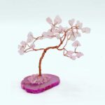 Gemstone Tree - Rose Quartz on Pink Agate Base (35 stones) - immagine 3